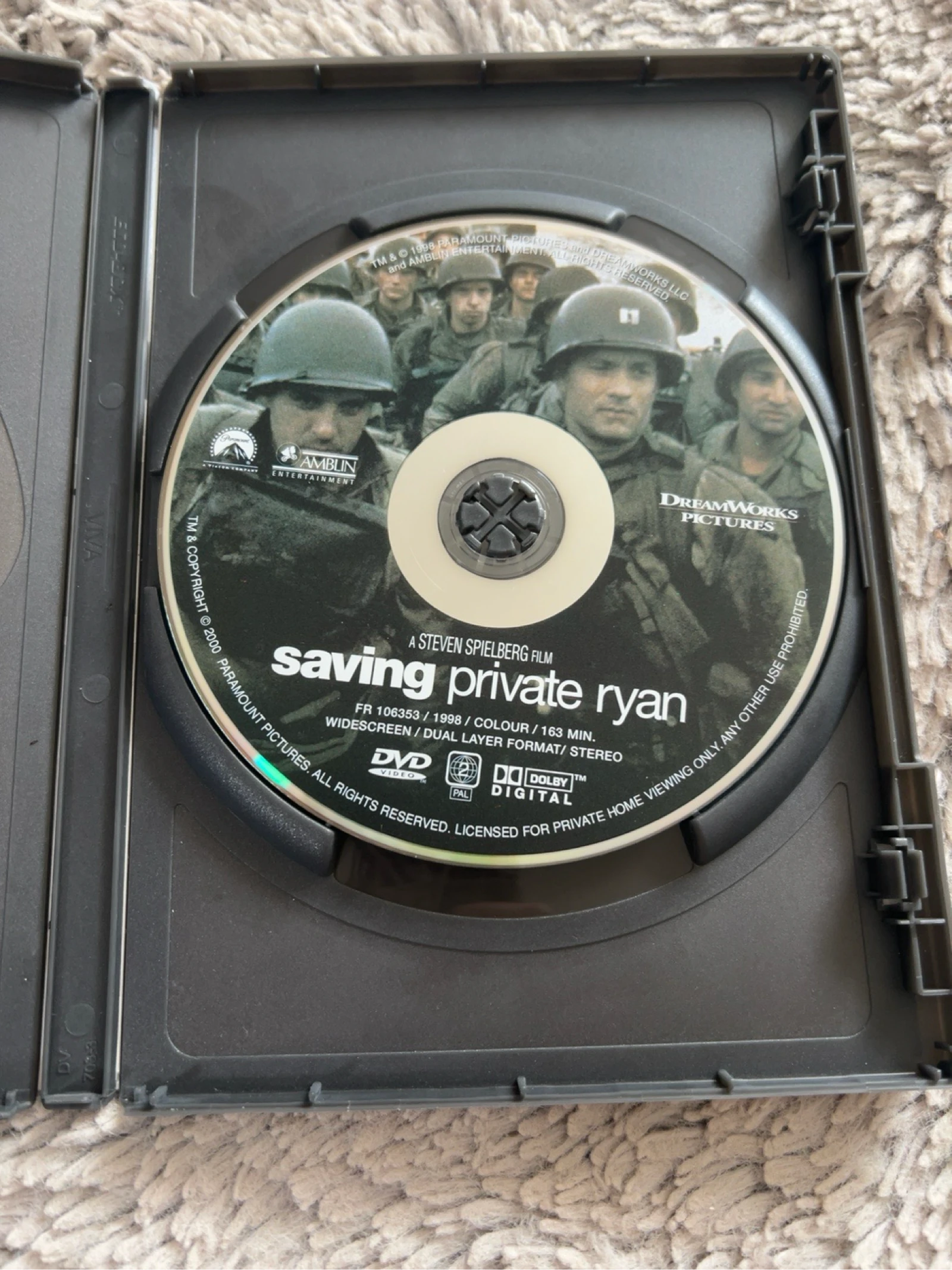 DVD Il faut sauver le Soldat Ryan – Tom Hanks – Steven Spielberg – Film de Guerre – Très bon état – photo 3